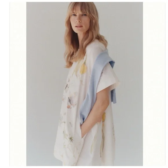 NWT Anthropologie The Swan Gossip Emmy Short-Sleeve Swing Mini Dress, XL - Picture 4 of 17